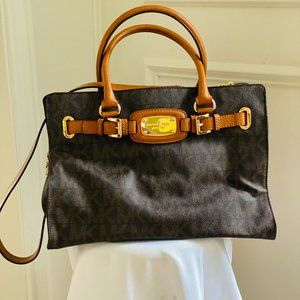 Small Brown Logo Hamilton Michael Kors Purse